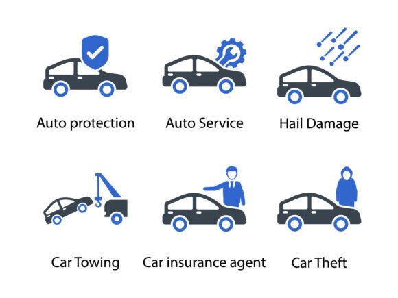 Auto Insurance Icon Set 3: A Design Essential for Modern Creatives