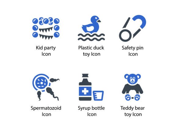 Childhood Baby Icon Set 6: A Design Essential