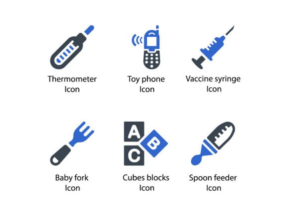 Childhood Baby Icon Set 7: A Versatile Design Resource for Creators