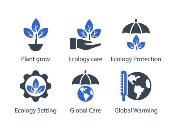 Ecology Icon Set 1: Nature-Inspired Design Assets