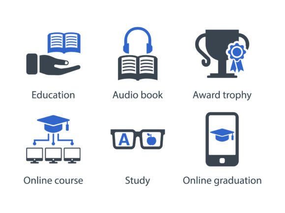 Elearning Icon Set 4: A Versatile Design Resource for Digital and Print Projects