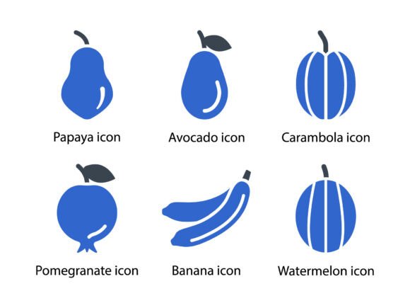Fruits Icon Set 2 for Designers and Developers