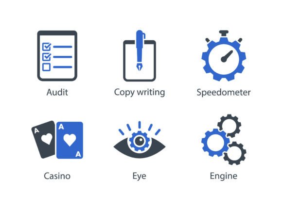 SEO Internet Blue Icon Set 5